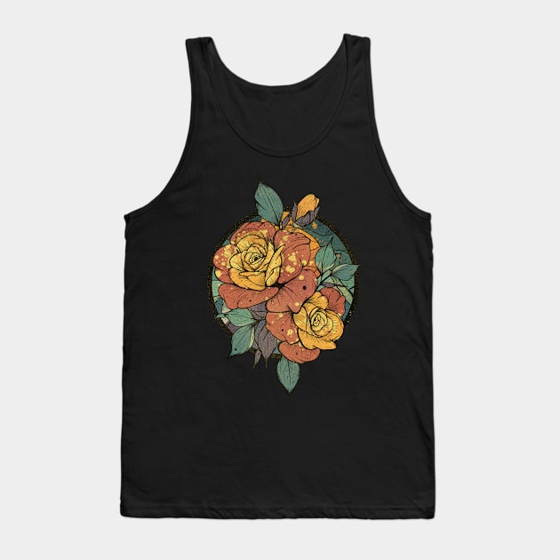 Colourful Flowers Tank Top by Jess Adams